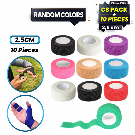 Pack de 10 Bandages Cohésifs 2,5cm