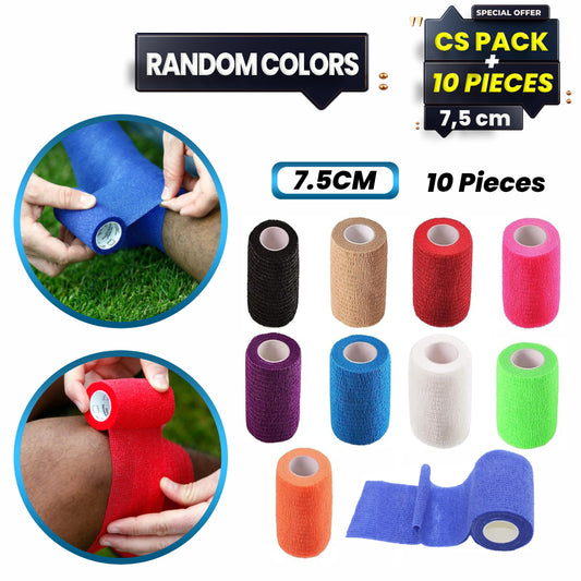 Pack de 10 Bandages Cohésifs 7,5cm